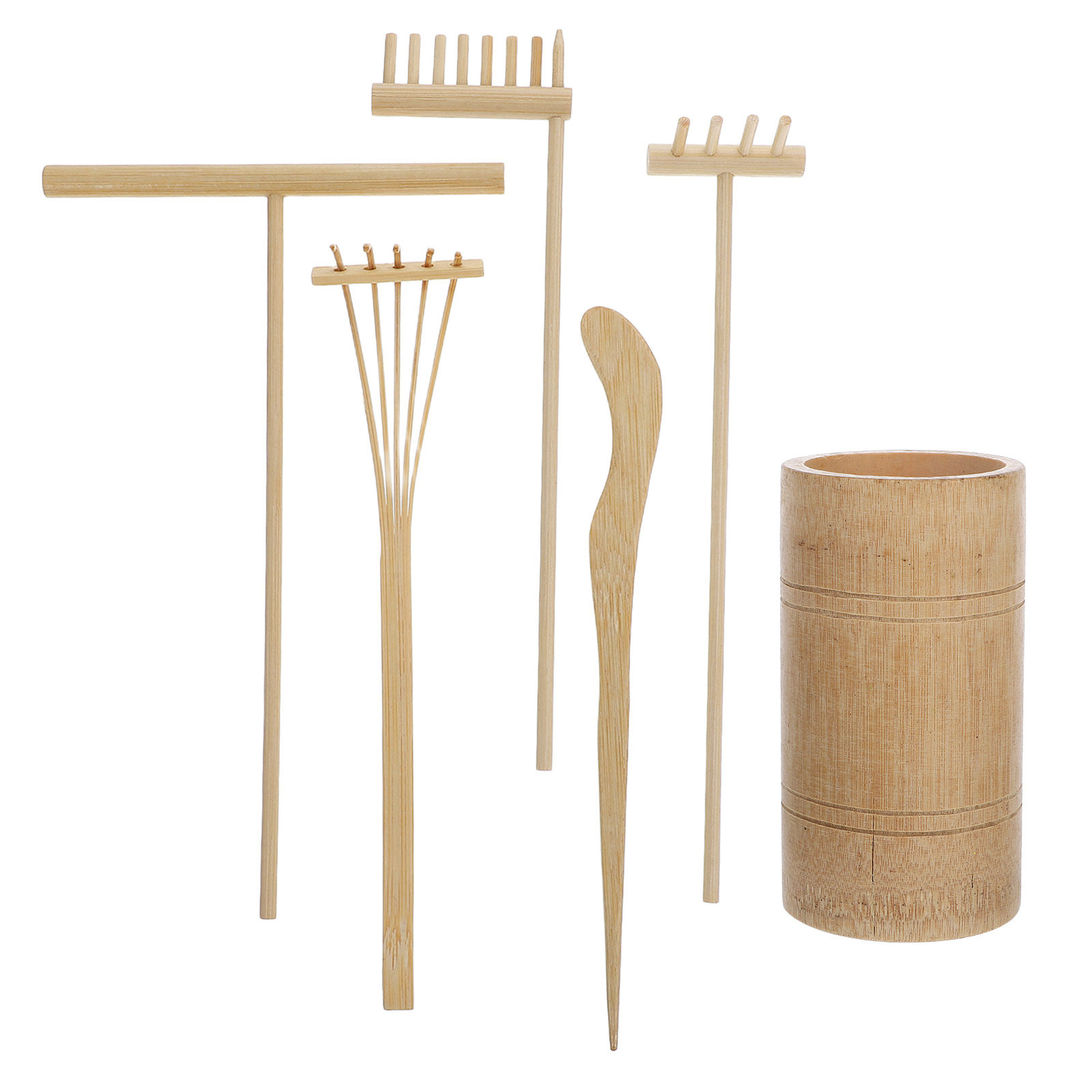 Gardening Tools And Accessories - Набор японских грабель для дзен-сада, бамбуковые