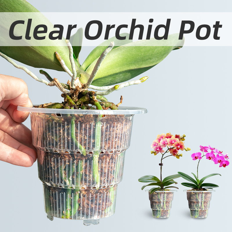 Orchid Potting Mix - Прозрачные пластиковые горшки для орхидей с