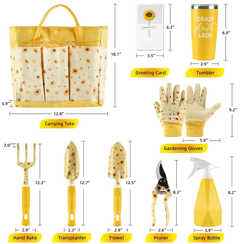 Gardening Tools Set Gift - Набор прочных садовых инструментов для женщин: