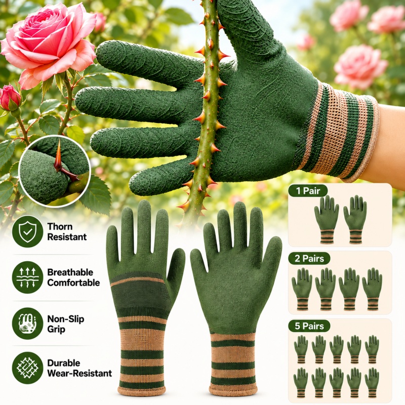 Gardening Tools Gloves - Многофункциональные садовые перчатки: защита от шипов,