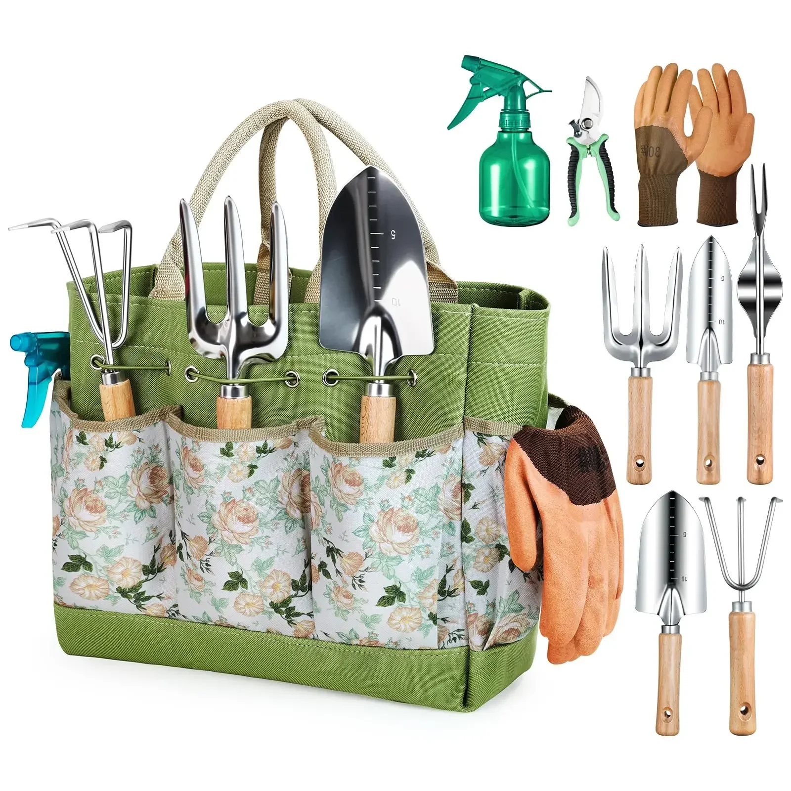 Gardening Tools Gloves - Садовые инструменты, 9 предметов, сверхмощные садовые