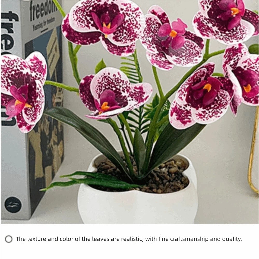 Orchid Potting Mix - Искусственная орхидея-бабочка Multi-Bloom в горшке, имитация