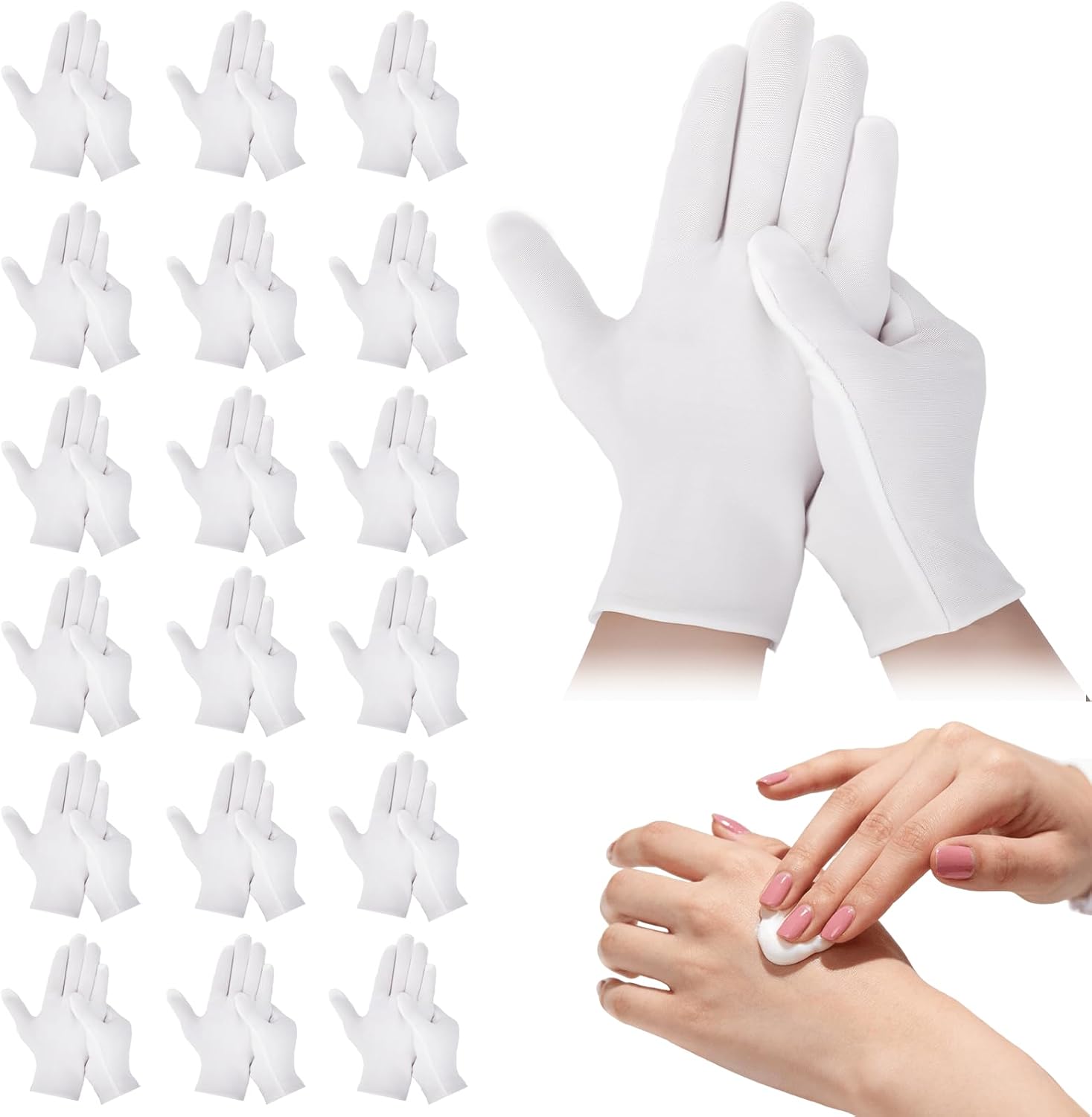 Gardening Tools Gloves - 1/5 пар одноразовых белых хлопковых перчаток: