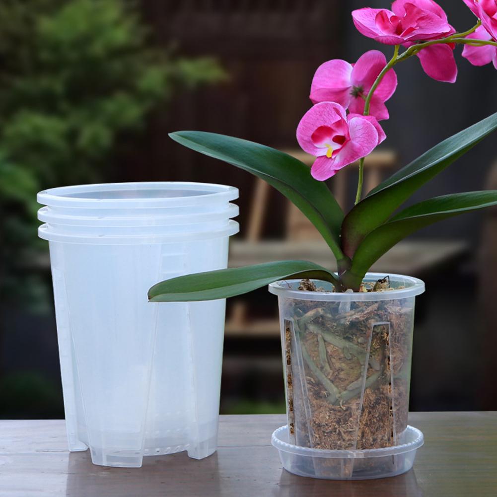 Orchid Potting Mix - Прозрачный акриловый горшок для растений с