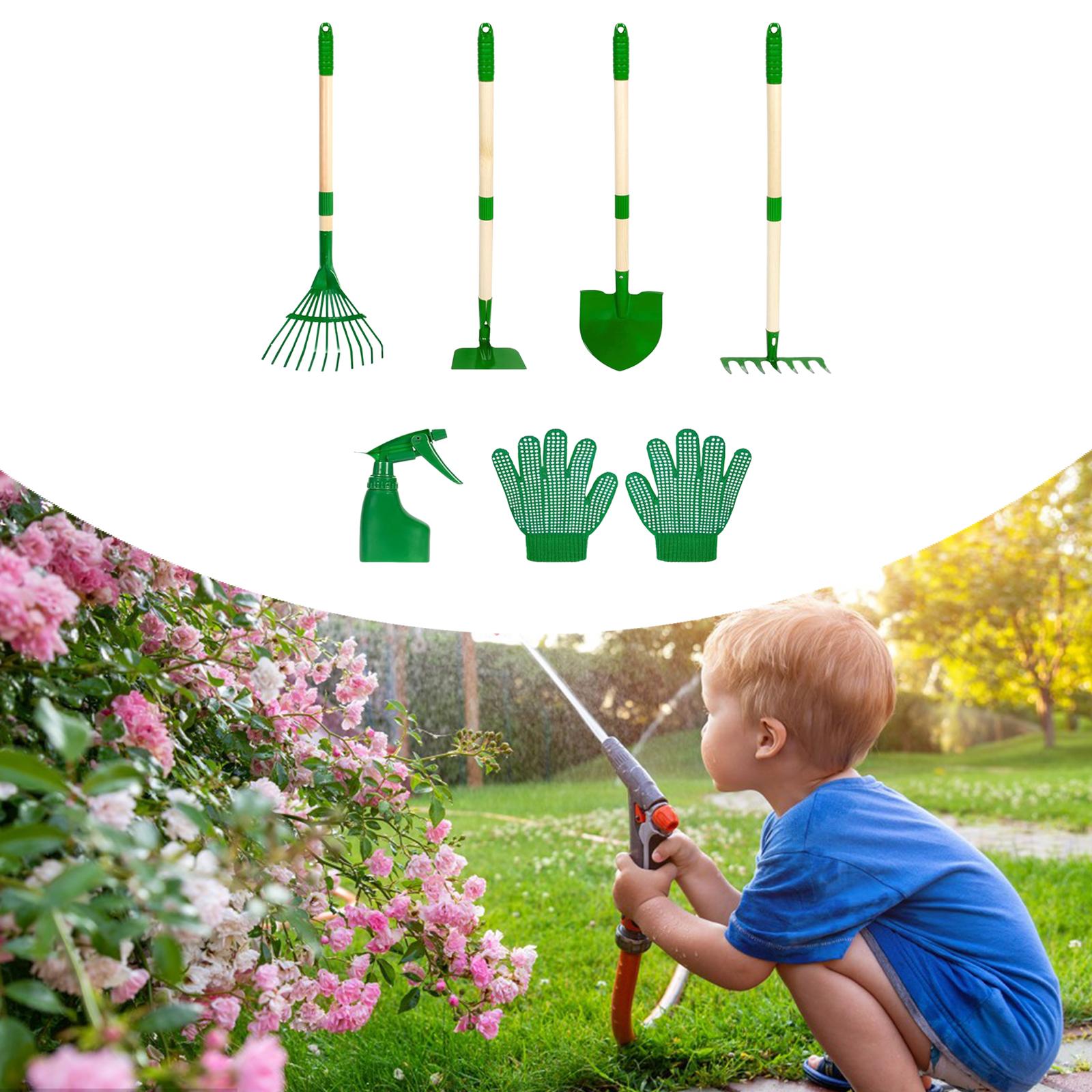 6x детский набор садовых инстр – обзор и цена Gardening Tools Set Gift