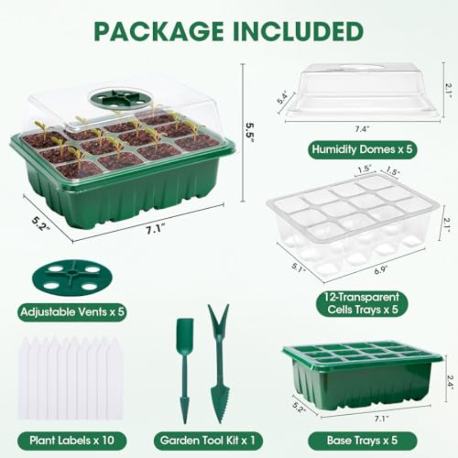 Набор из 5 лотков для рассады  – обзор и цена Greenhouse Mini Indoor